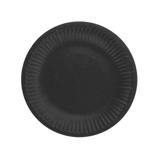 Picture of BLACK PAPER PLATES 18CM - 6 PACK